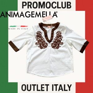 Дамска туника ANIMAGEMELLA с етно мотиви, размер 44, 66% памук, 3% еластан, 31% други, Италия